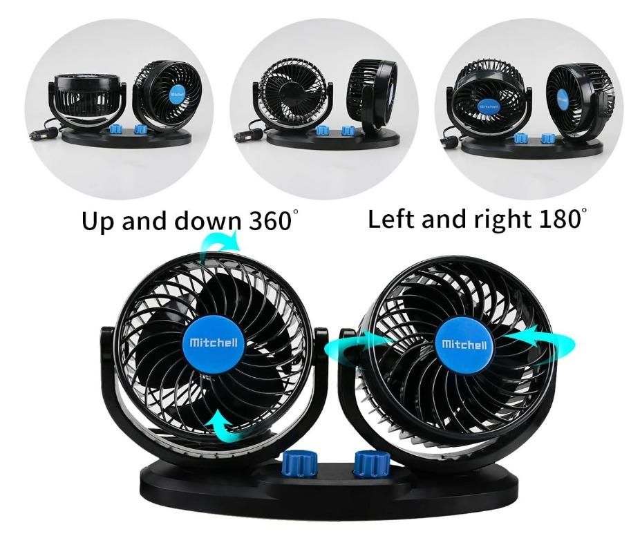 360° Rotatable Auto Car Cooling Fan