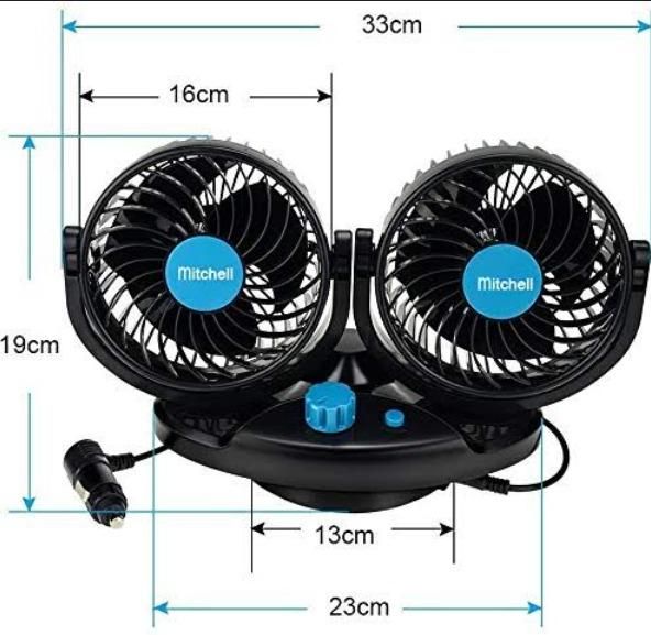 360° Rotatable Auto Car Cooling Fan